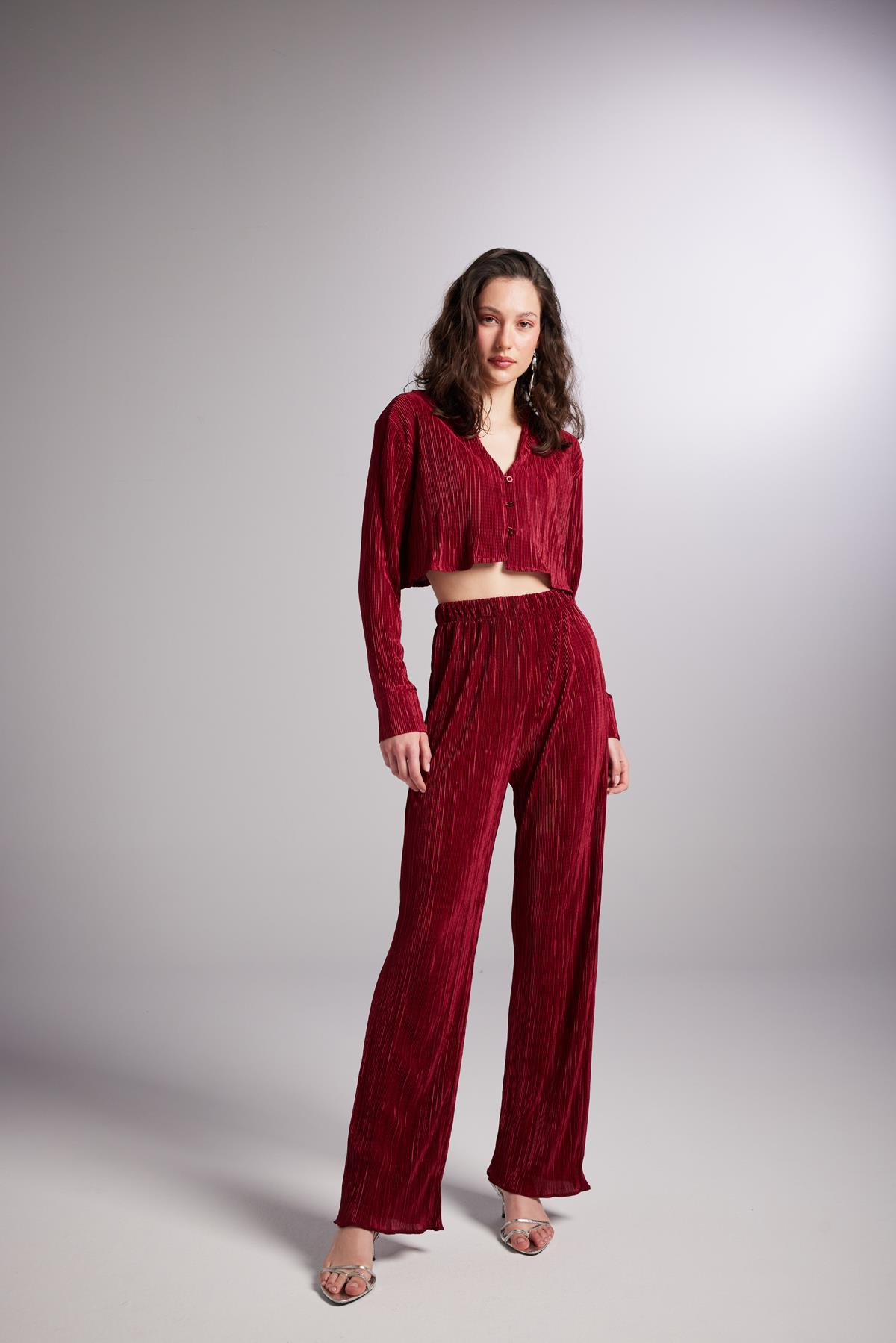 Comfy Trousers Claret Red