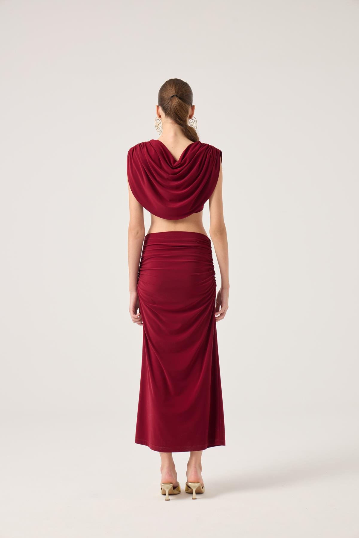 Yulia Suit Claret Red