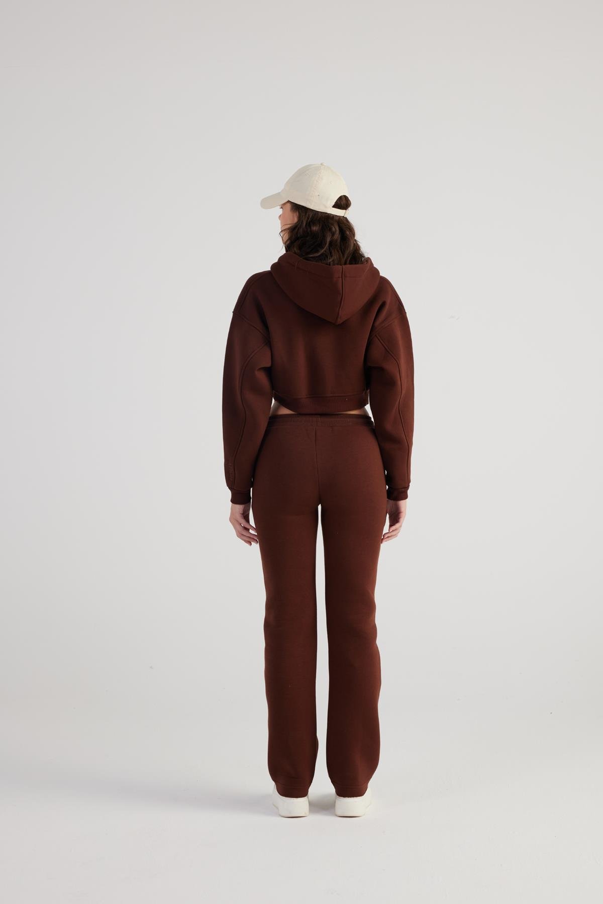 Mixed Sweatpants Brown