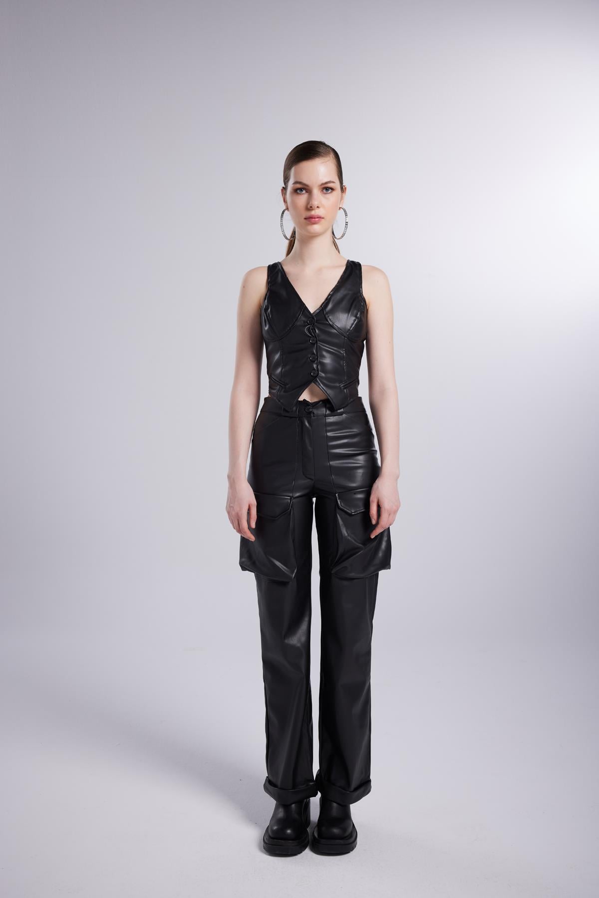 Hera Leather Trousers Black