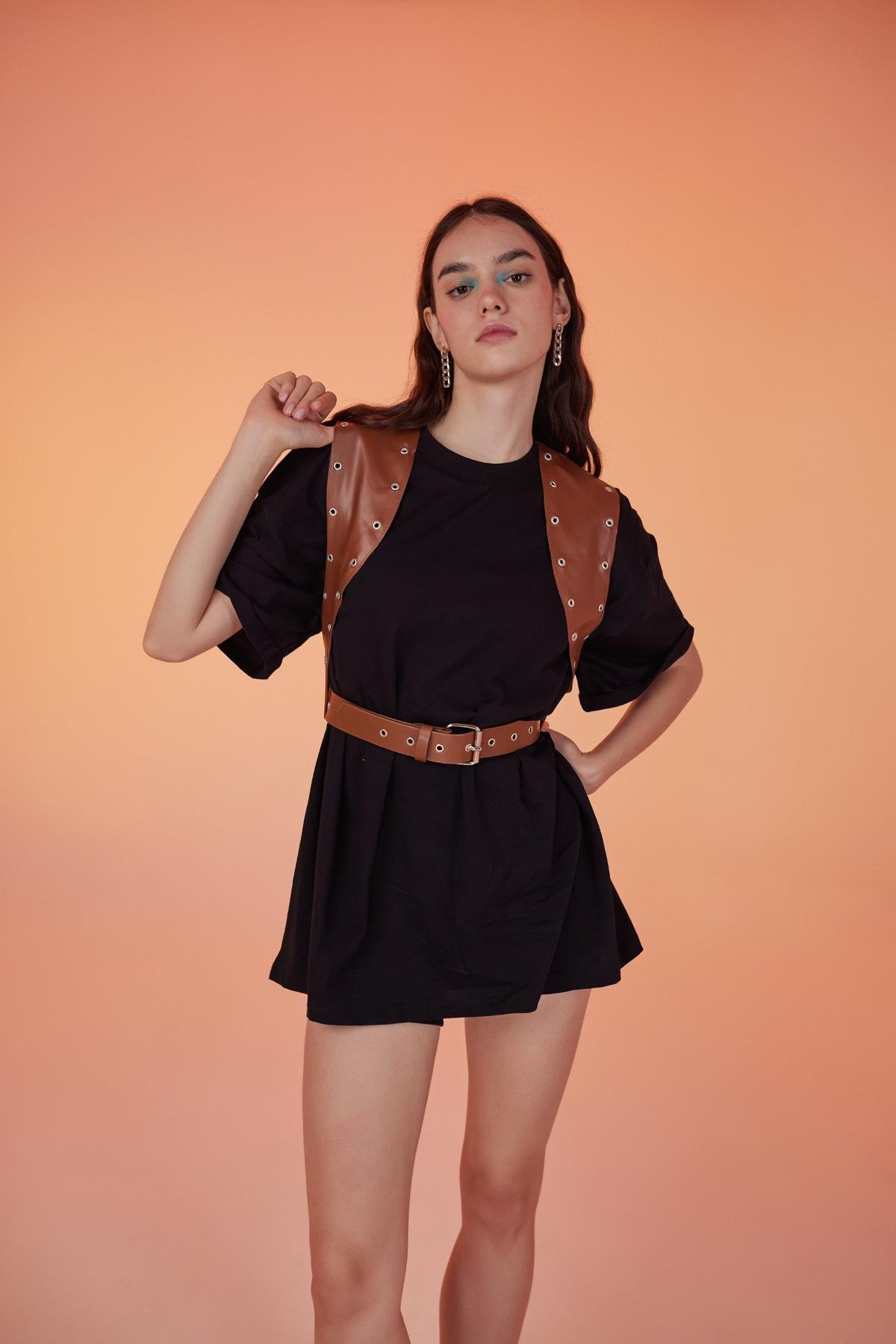  Pamuklu Unisex Oversize Lure Tshirt Siyah