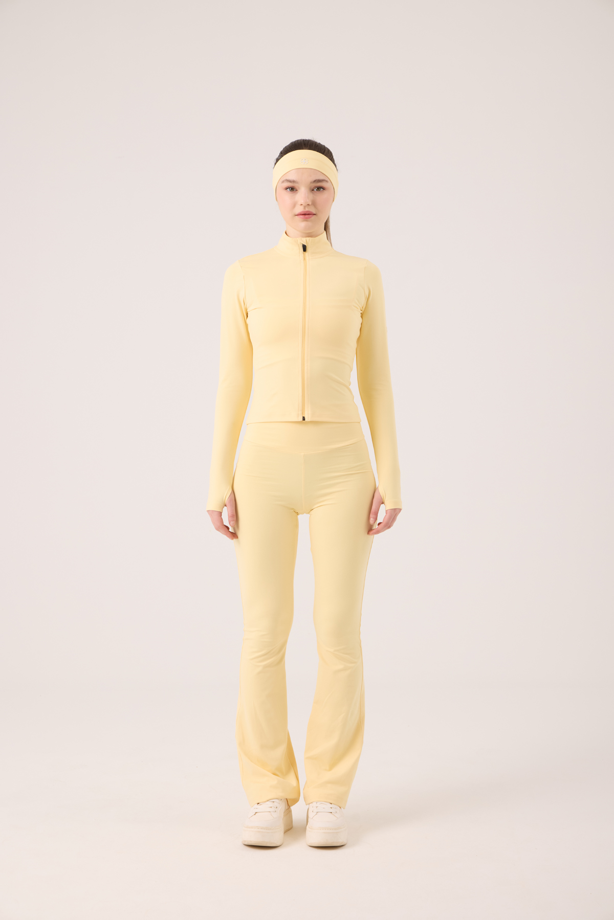 Parmak Detaylı Fermuarlı Fabiola Ceket Sarı