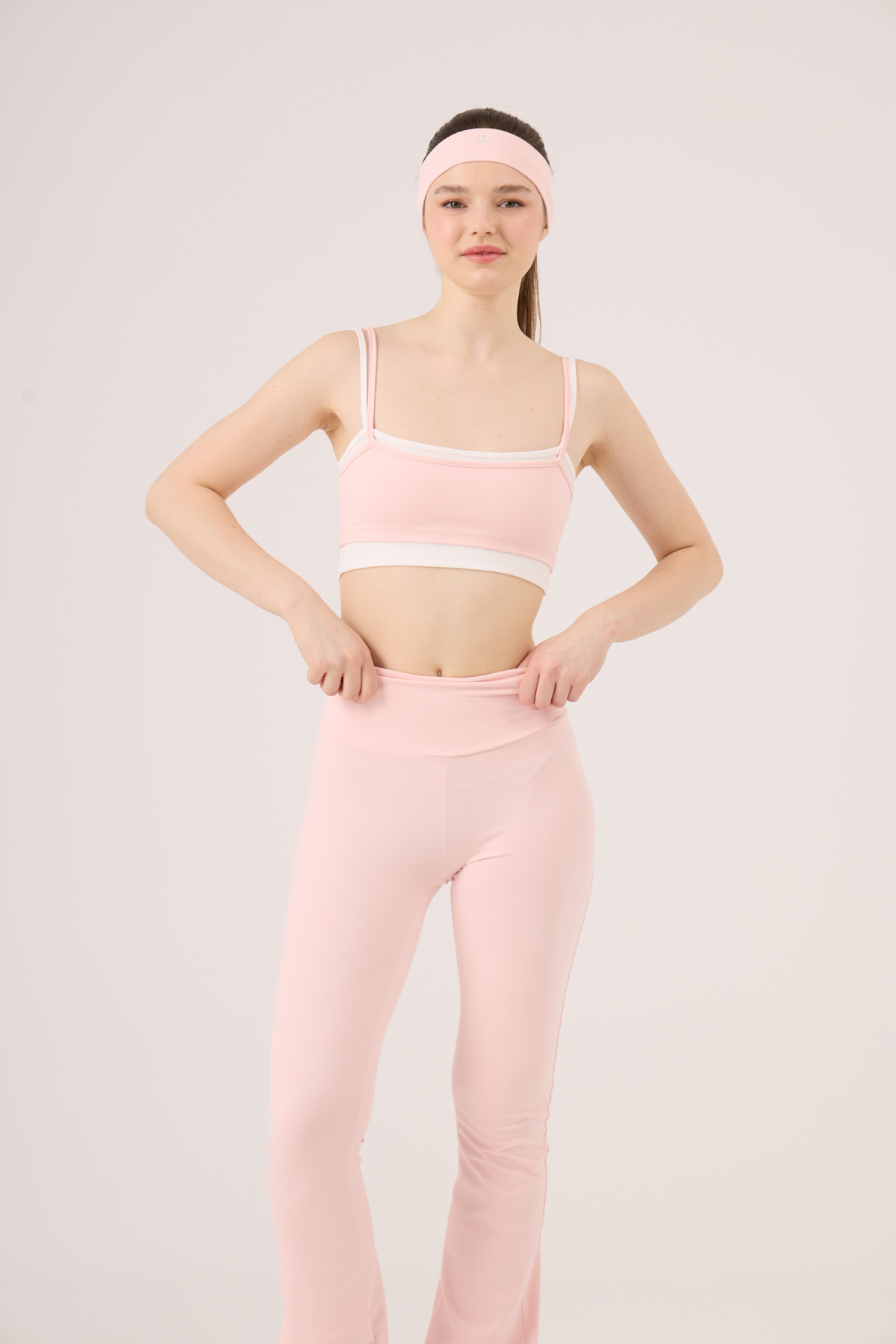 Double-Layer Strappy Fabiola Bustier Pink