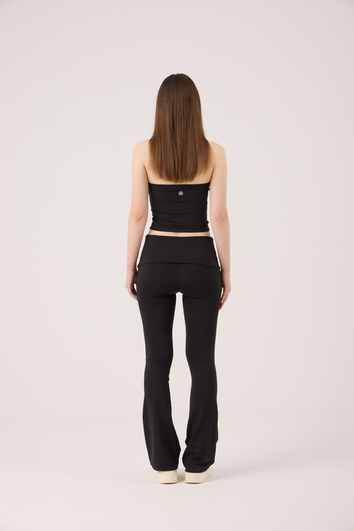 Ellen Flare Leggings with Waistband, Black