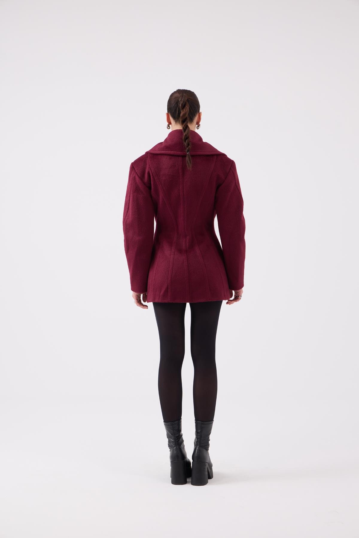 Desiree Coat Claret Red