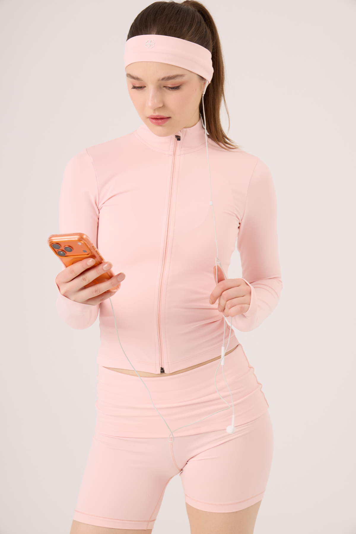 Parmak Detaylı Fermuarlı Fabiola Ceket Pembe