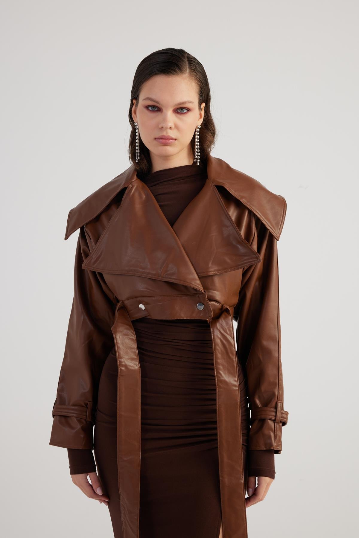 Neeko Leather Jacket Brown