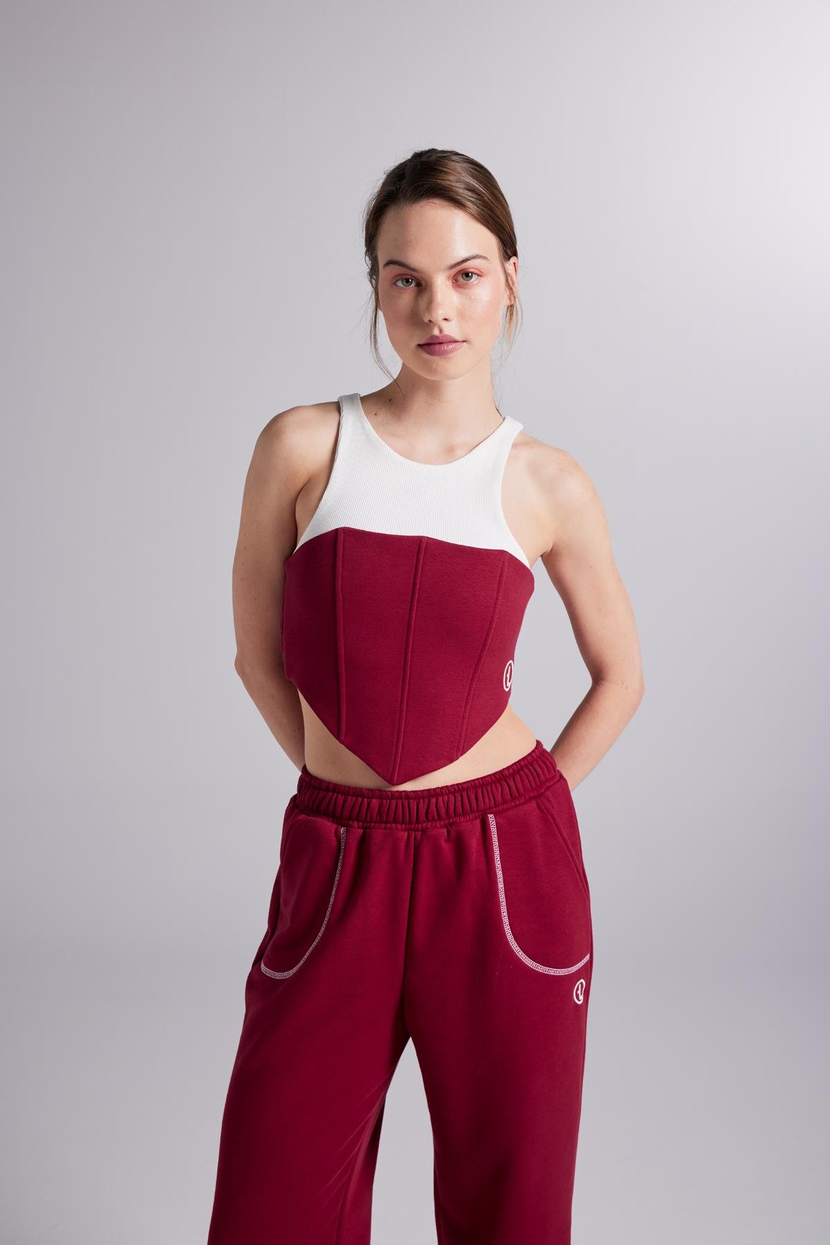 Rhode Bustier Claret Red