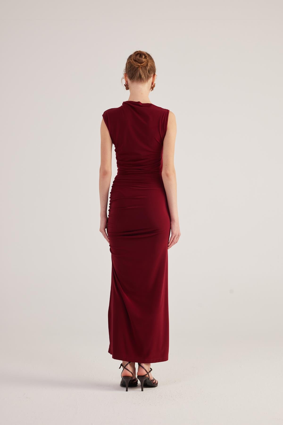 Lily Dress Claret Red