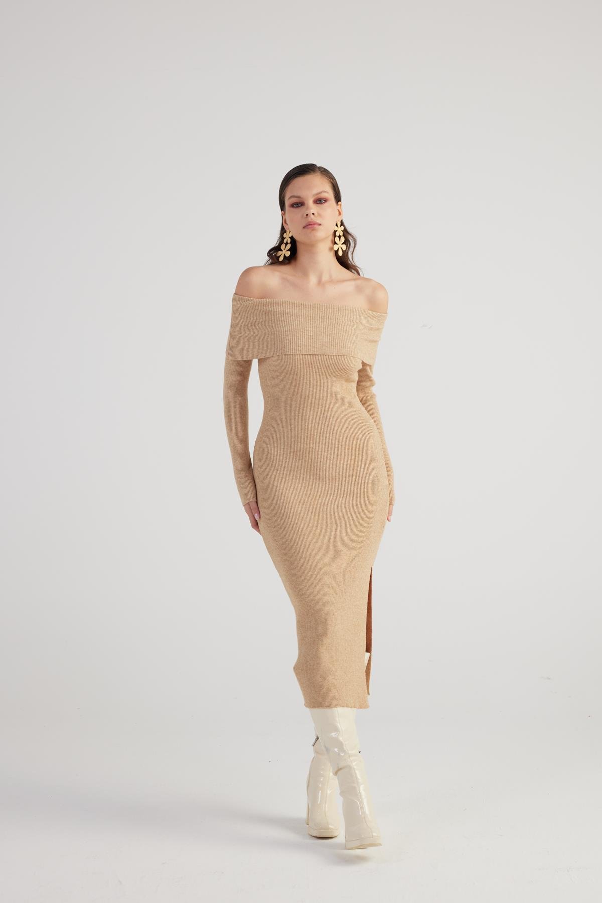 Tilda Knitwear Dress Beige