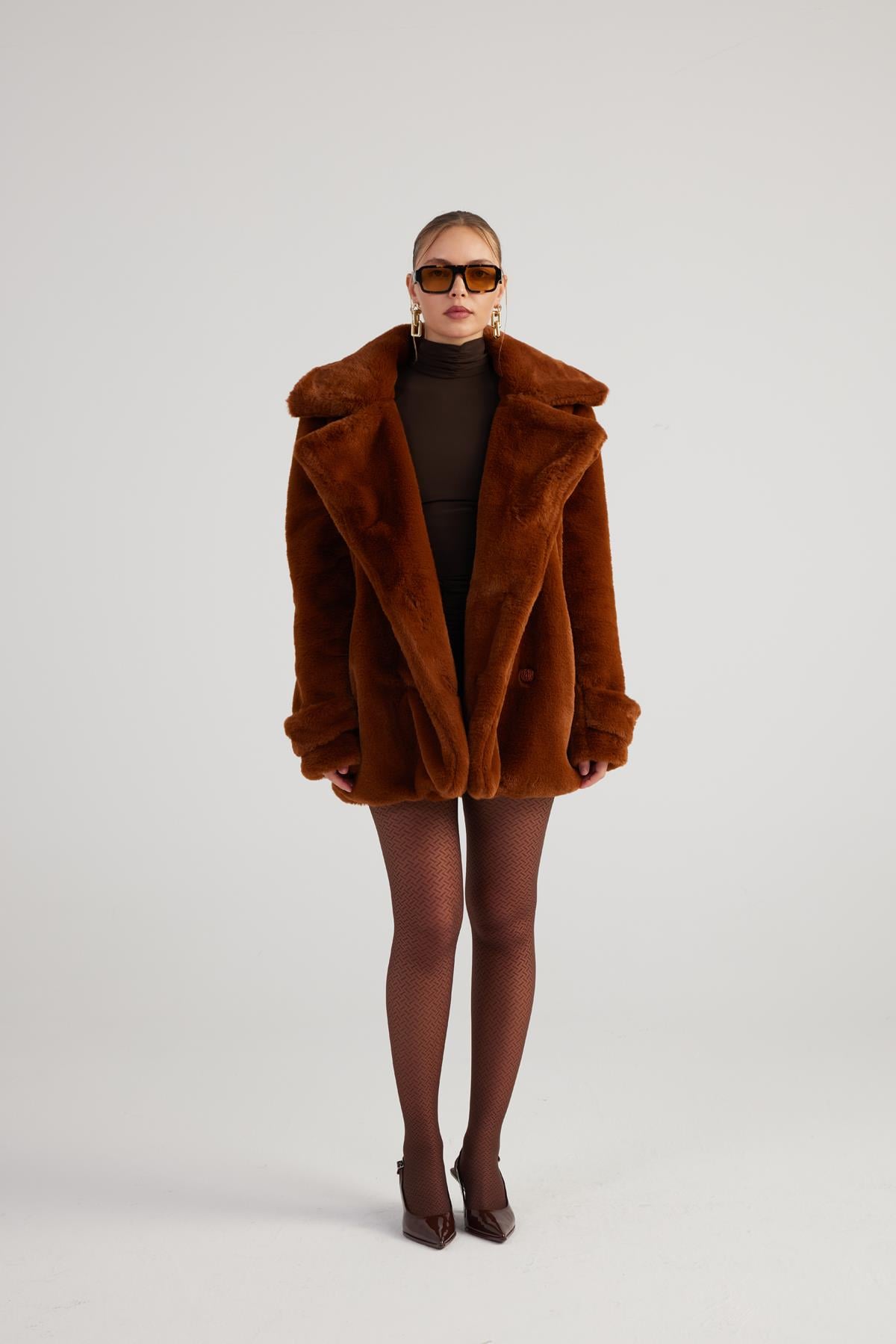 Mobby Fur Jacket Brown