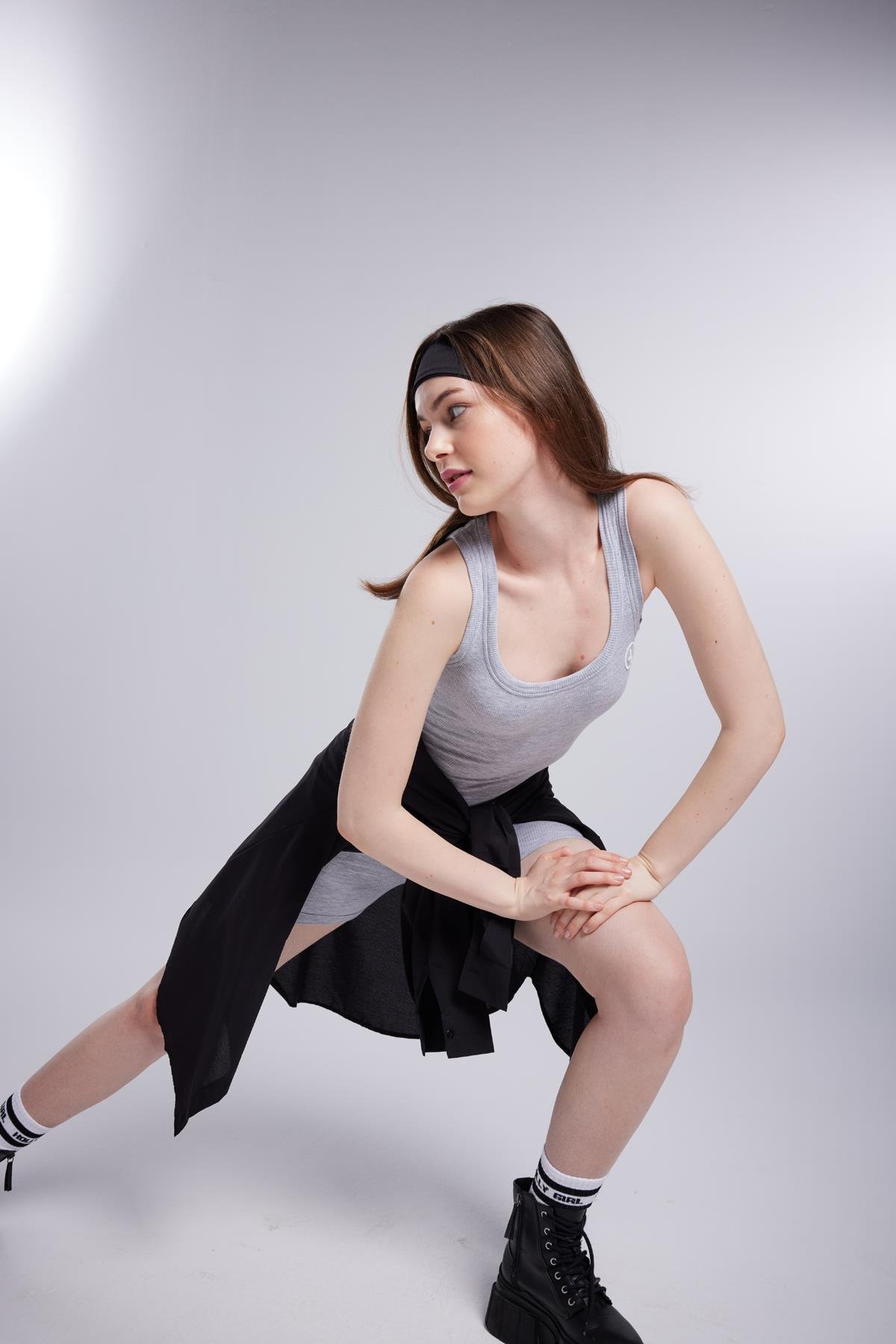 Cepli Oversize Kesim Lovesize Gömlek Siyah