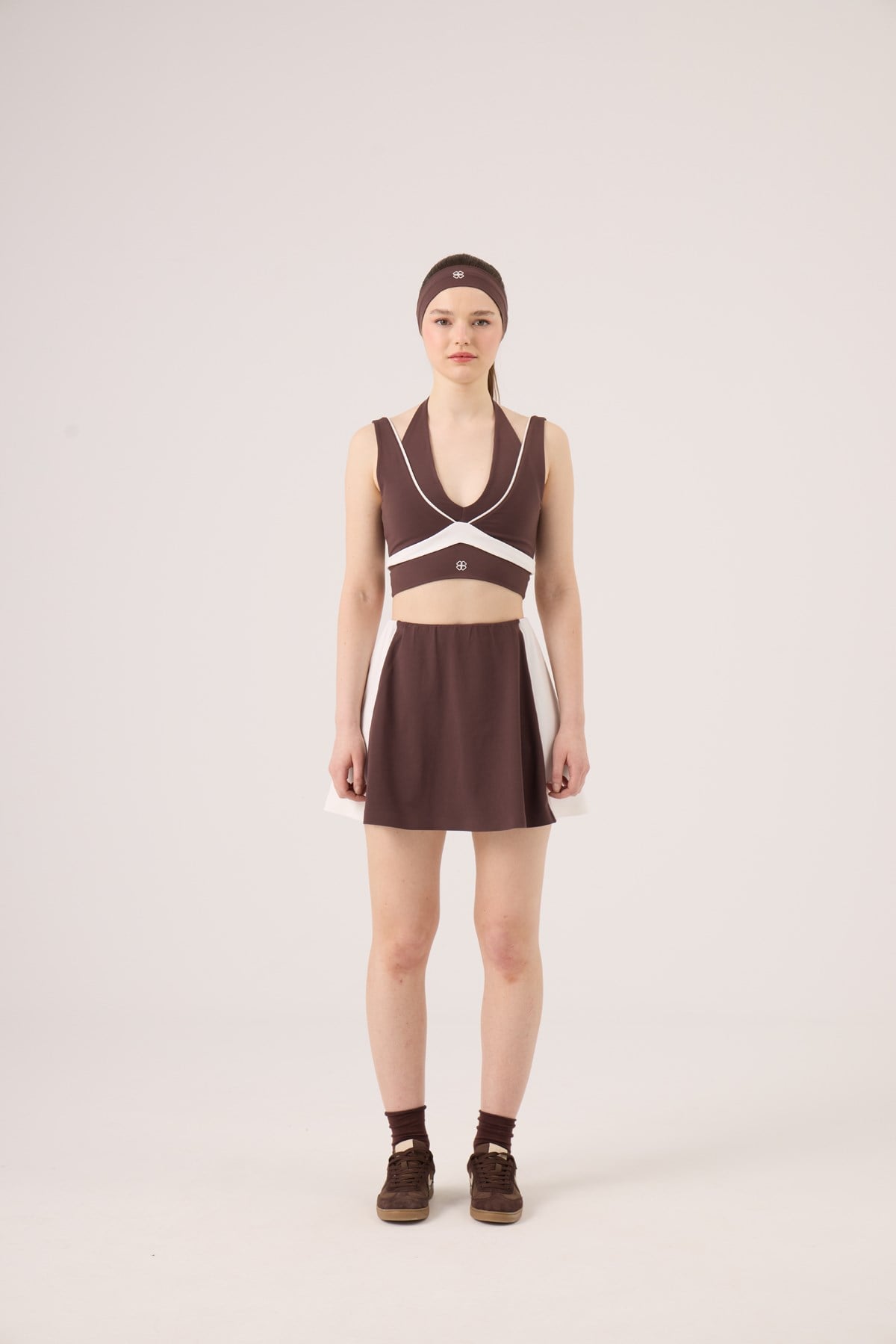 High Waist Stella Short Skirt Coffee
