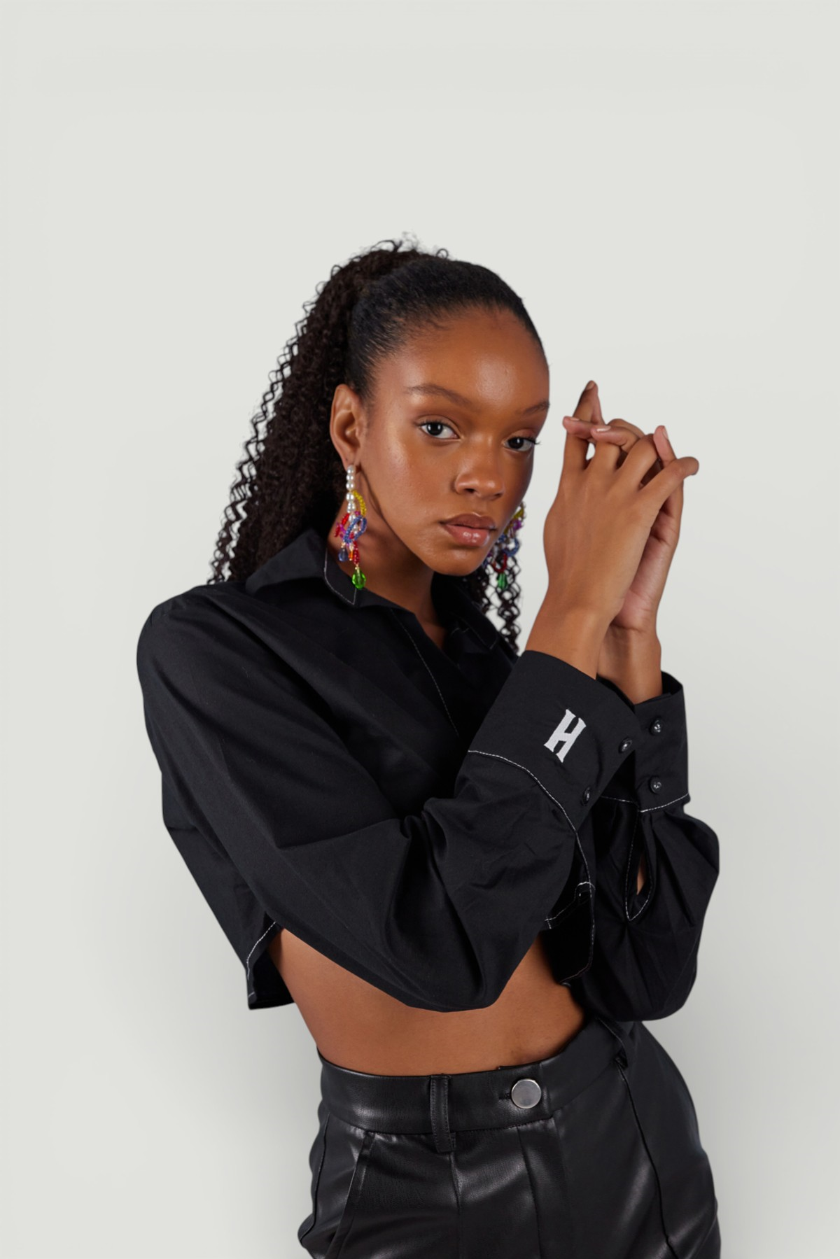 Göğüs Cepli Pocket Gömlek Siyah