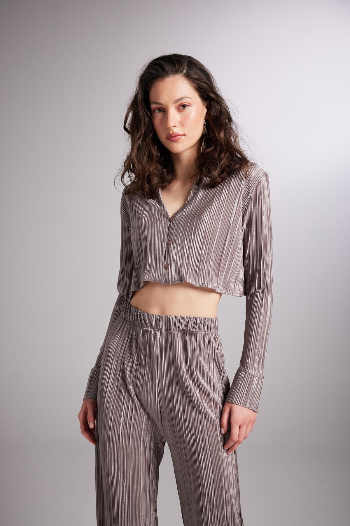 Comfy Crop Shirt Mink