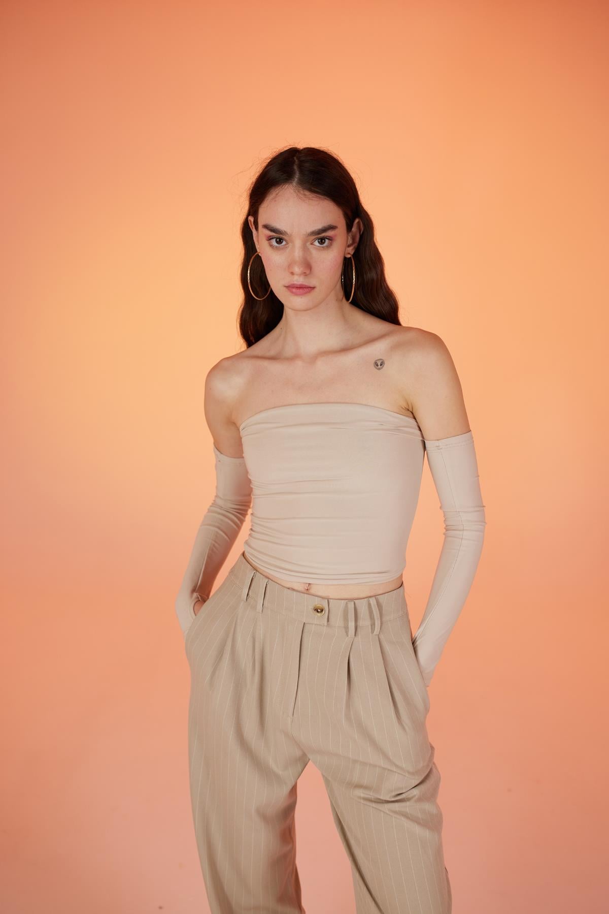 Smooth Blouse Beige
