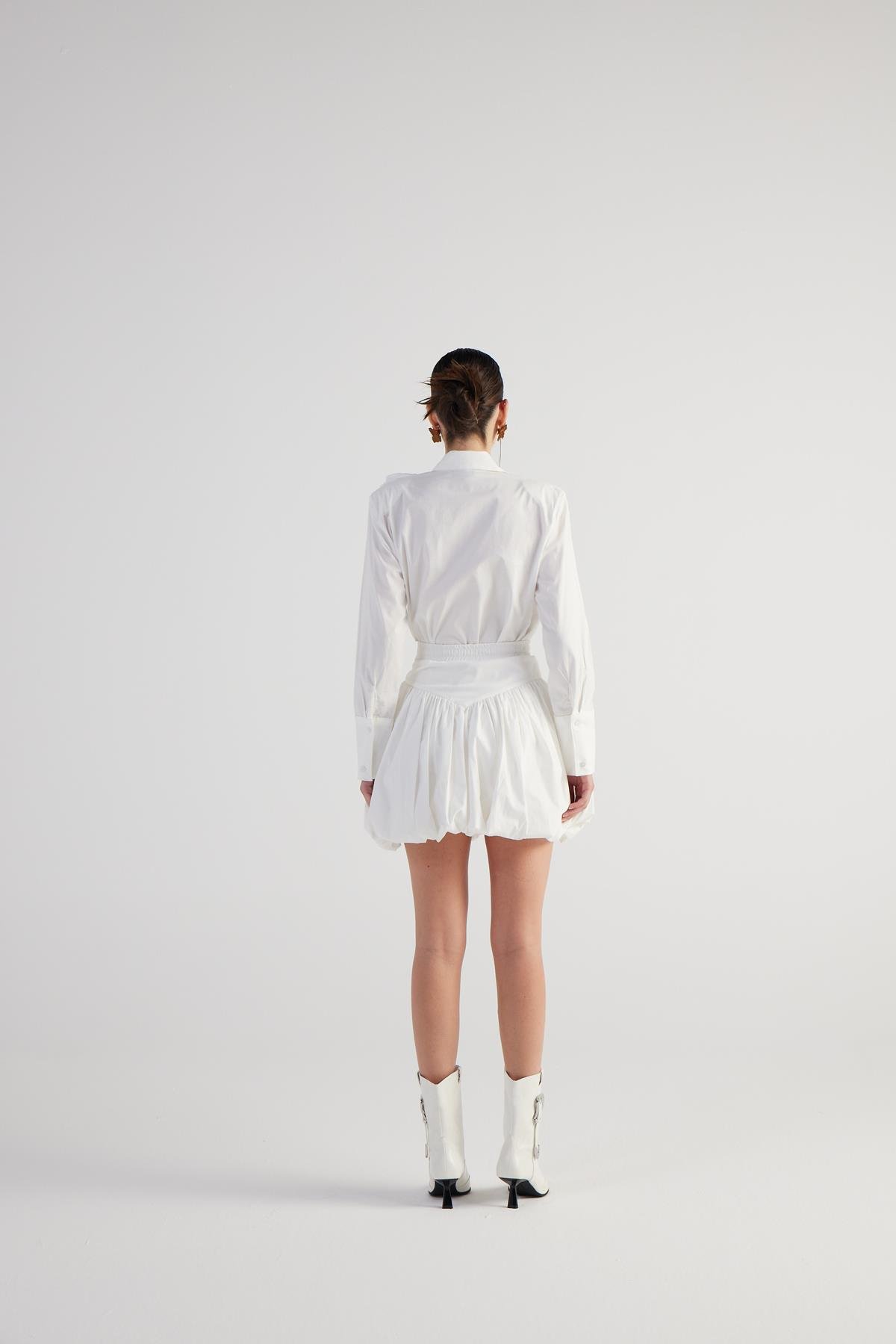 Beli Lastikli Mini Balon Lexi Etek Beyaz