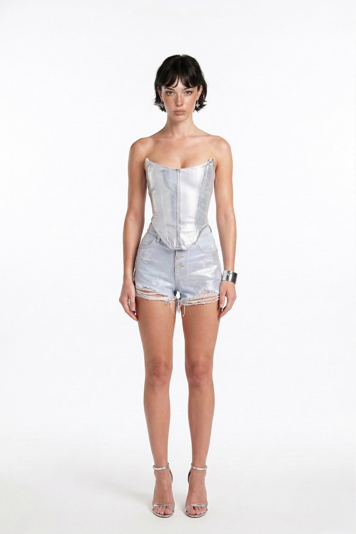 Glossy Bustier Blue