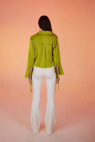 Cutout Jean Trousers White