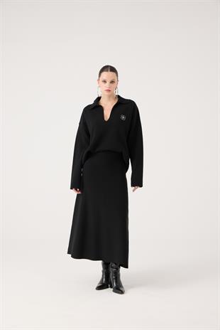 Zoi Knit Skirt Black