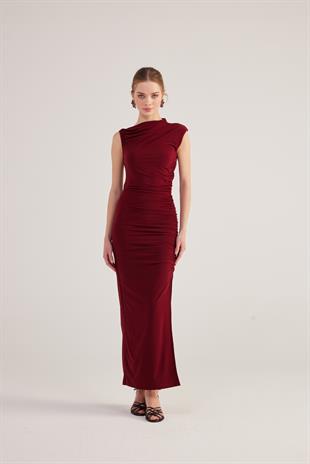 Lily Dress Claret Red