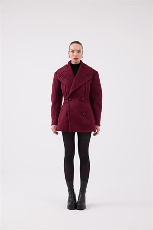 Desiree Coat Claret Red