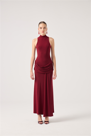 Valentina Dress Burgundy