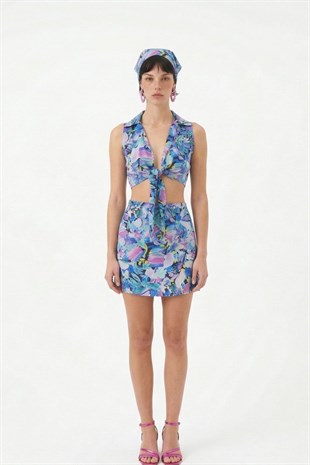 Alt Üst Bandanalı Efila Takım Mavi