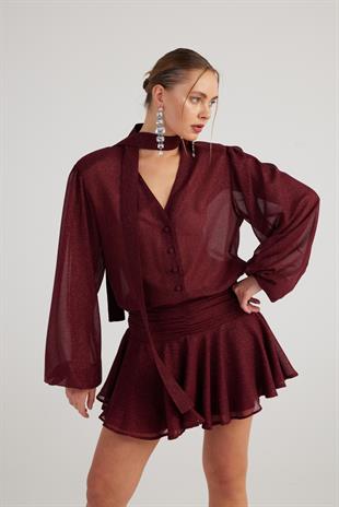 Vanesa Dress Claret Red