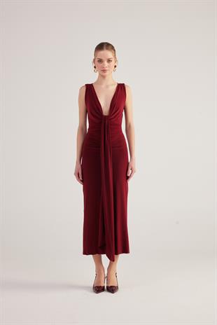 Kate Dress Claret Red