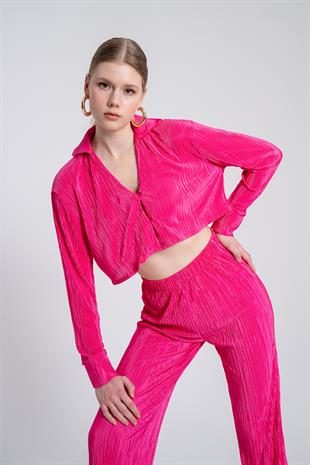 Comfy Crop Shirt Pink