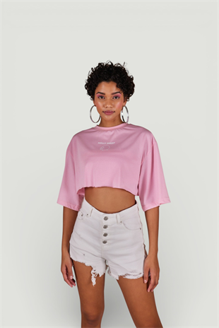 Holly Crop T-Shirt Pink