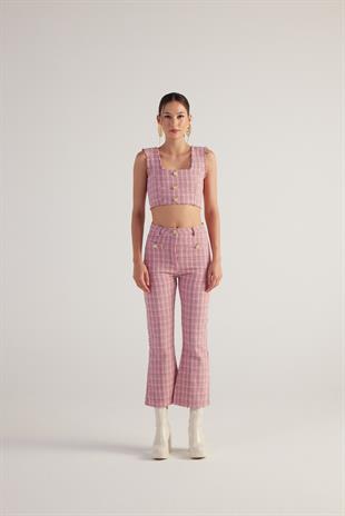 Tweed Trousers Pink