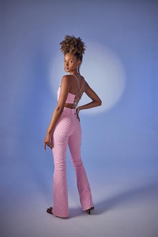 Spring Jean Pantolon Pembe