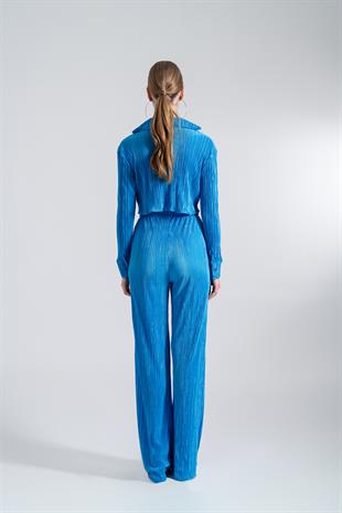 Comfy Crop Shirt Blue