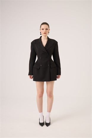 Belden Oturmalı Galina Blazer Ceket Siyah