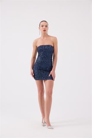 Genesis Dress Navy Blue