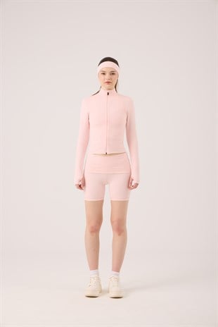 Beli Kıvrımlı Mini Kacie Şort Pembe