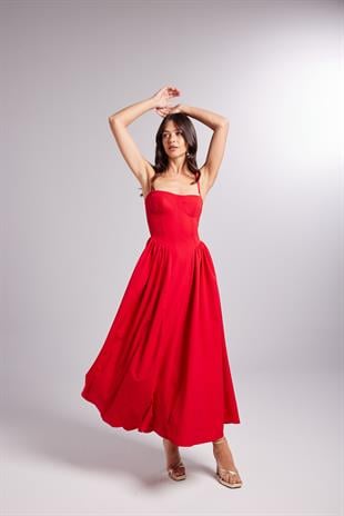 Bridged Dress Red