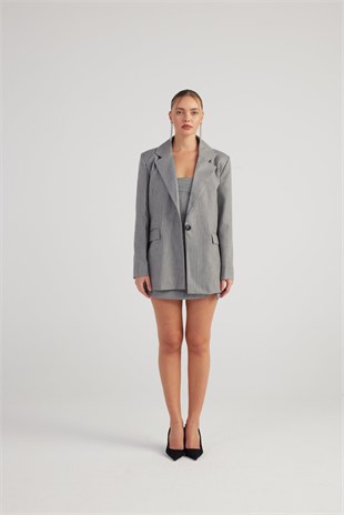 Eden Blazer Jacket Gray