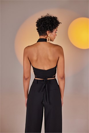 Wrap Top Siyah