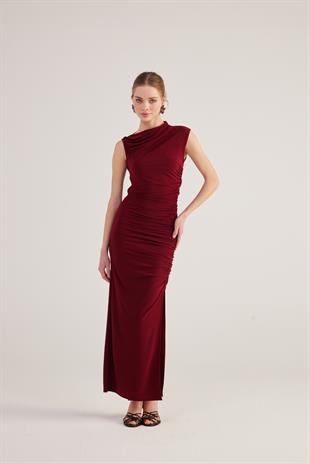 Lily Dress Claret Red