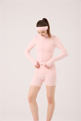Beli Kıvrımlı Mini Kacie Şort Pembe
