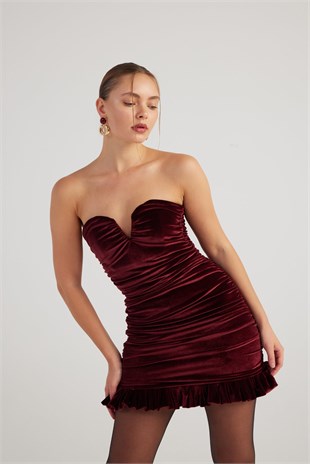 Samantha Dress Claret Red