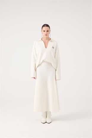 Zoi Knit Skirt White