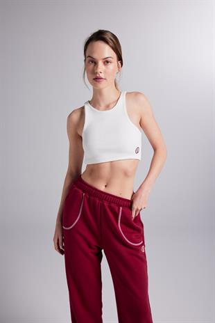 Logolu Atletli Rhode Büstiyer Bordo