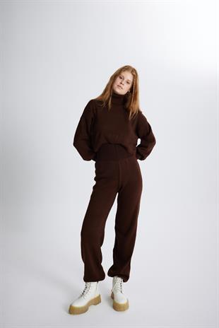 Alt Üst Triko Thinky Takım Kahverengi