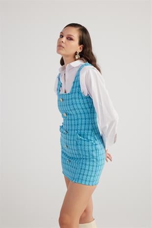 Tweed Dress Blue