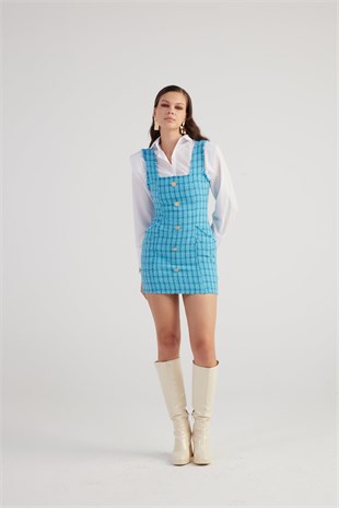Tweed Dress Blue