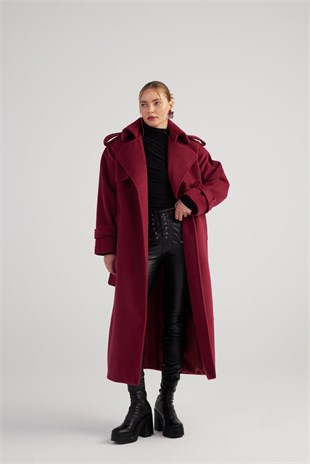 Nora Coat Claret Red